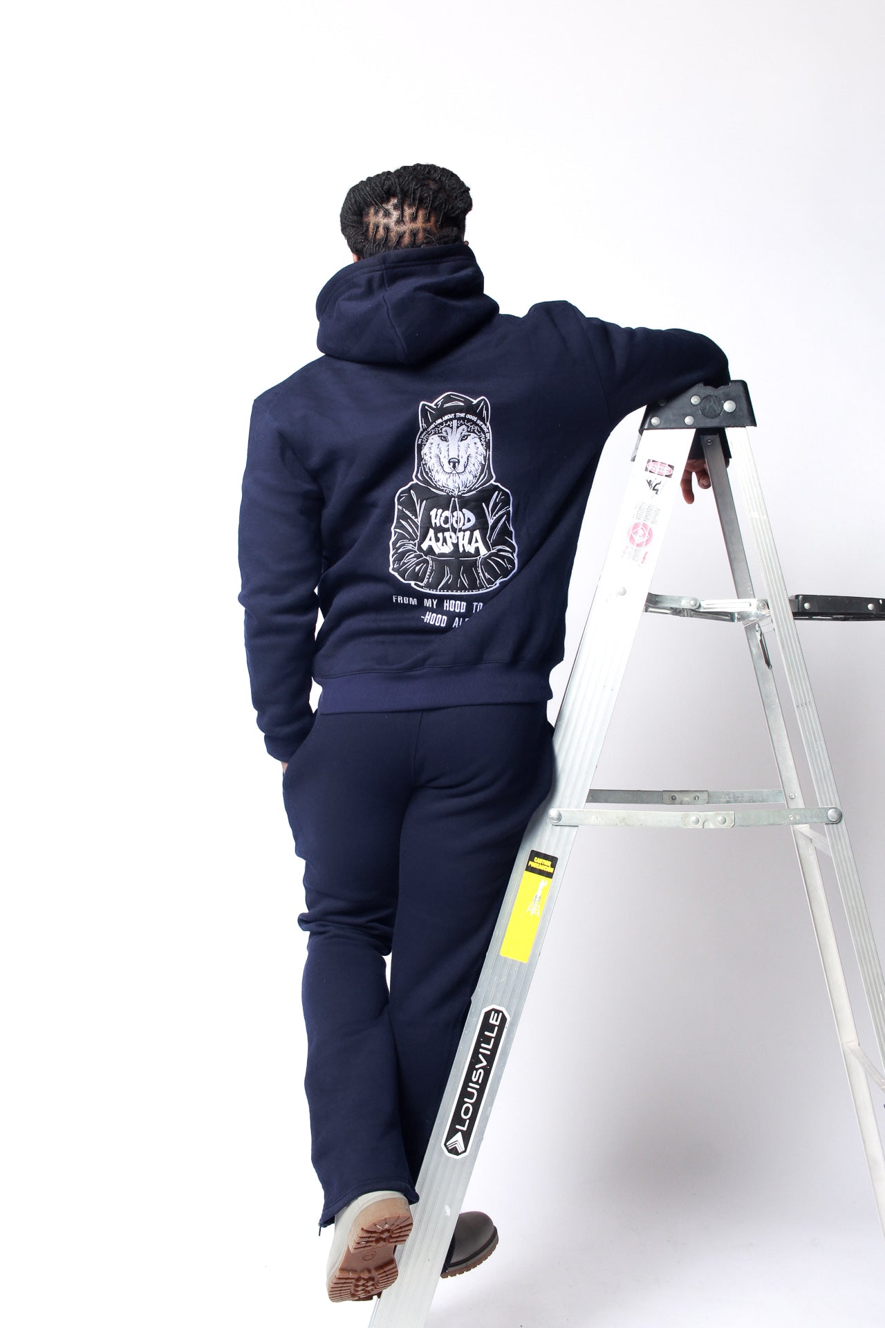 Navy blue flared jogging suit