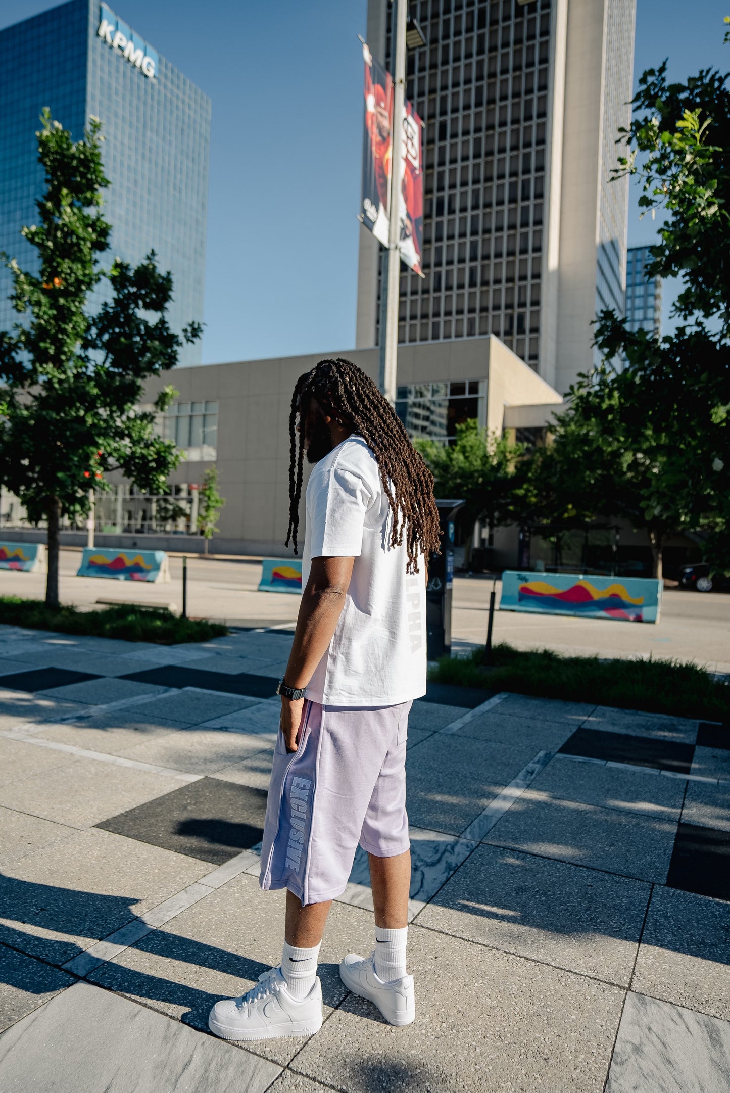 Lavender SideZip Member Shorts