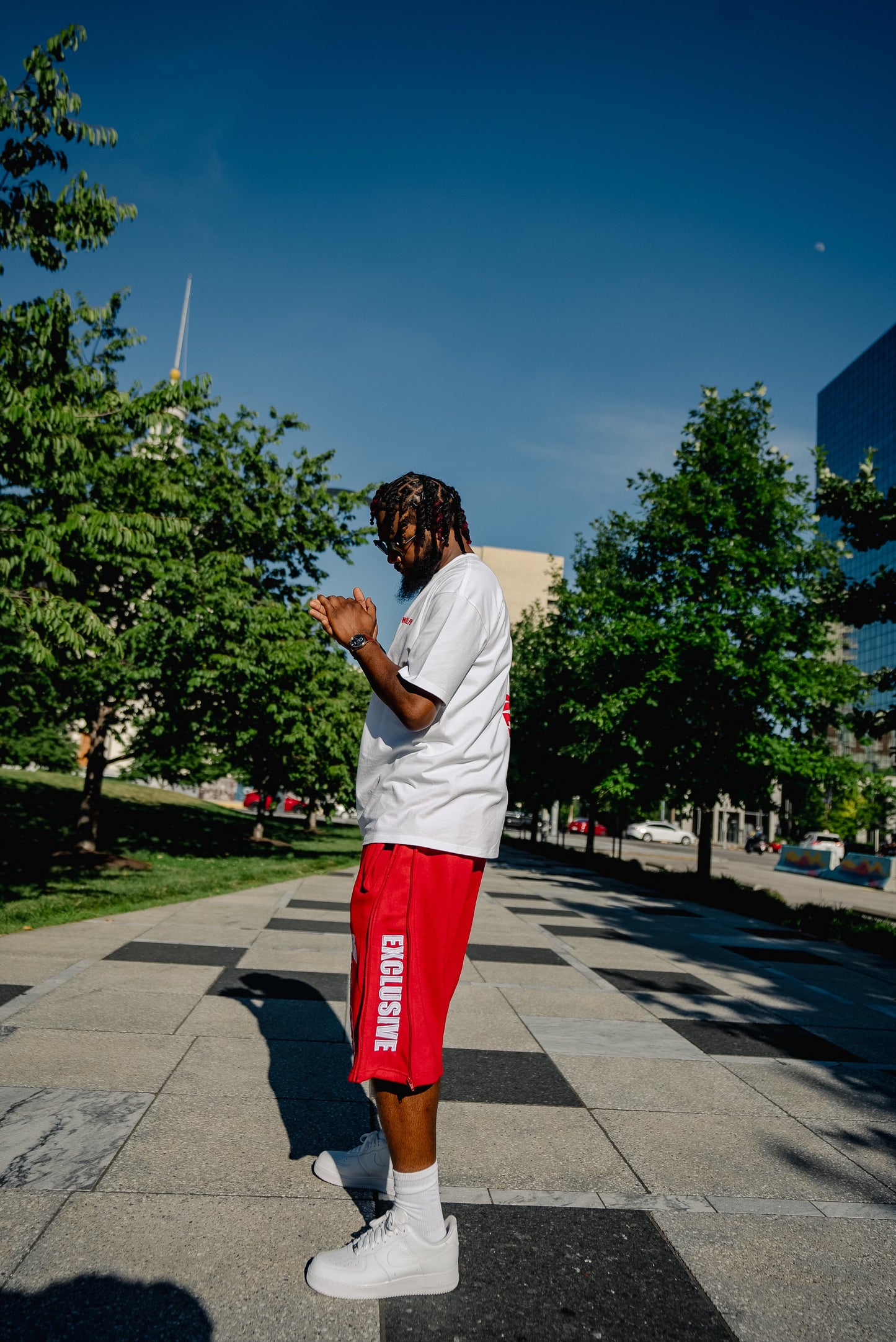 Red SideZip Member Shorts