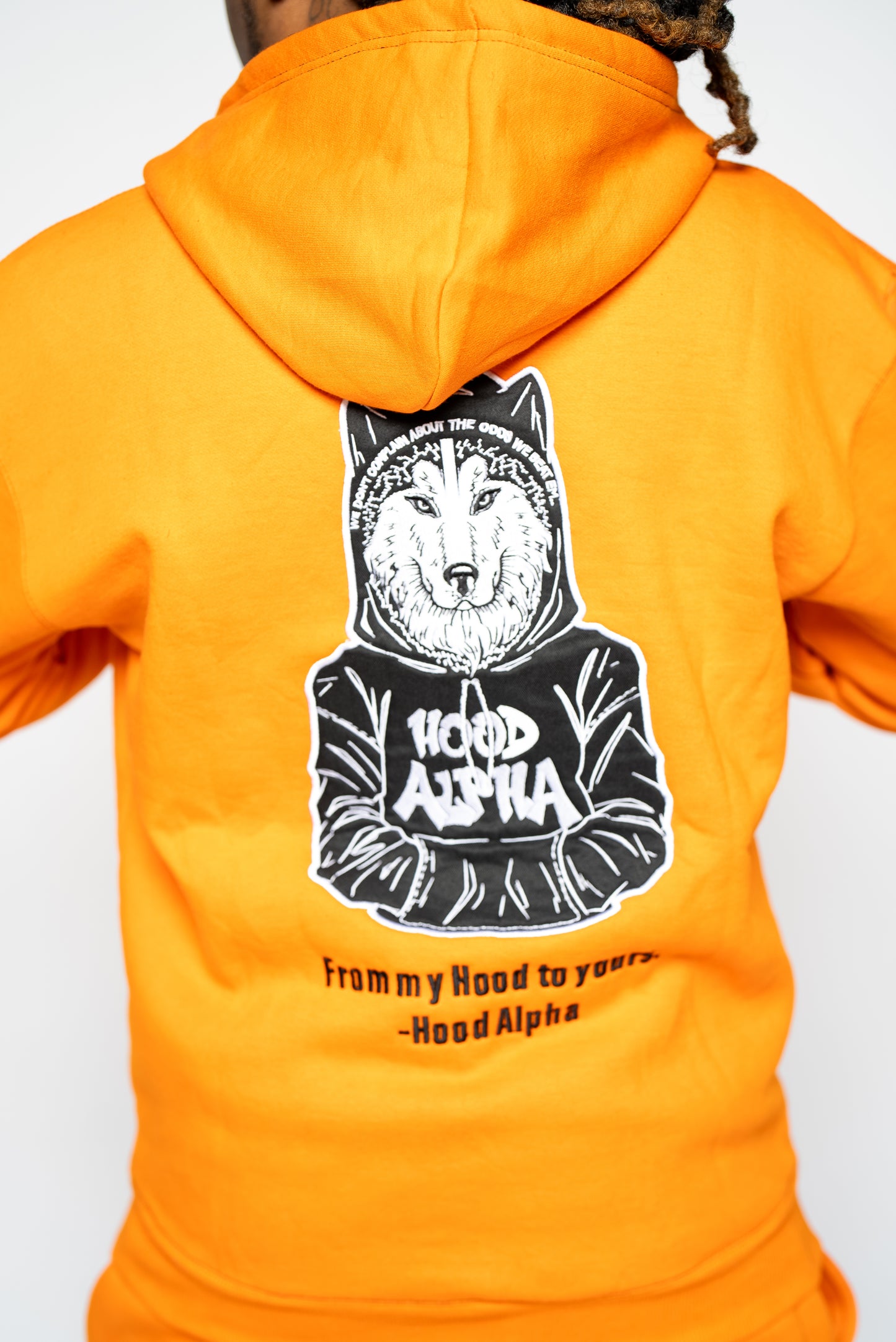 ORANGE & BLACK FLARED JOGGING SUIT