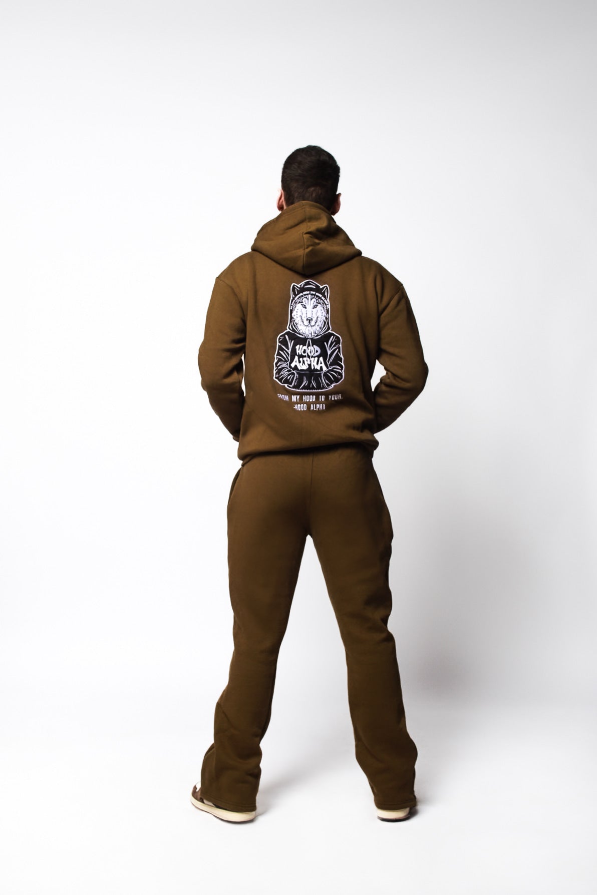 Olive Green flared jogging suit