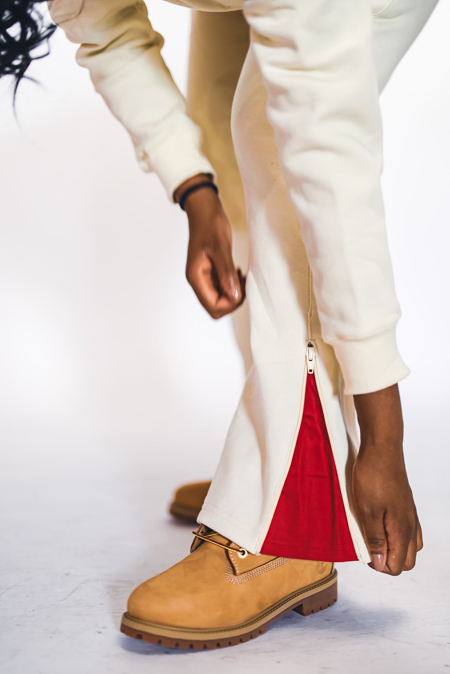 Limited Edition Hybrid Jogging Suit – Cream & Red