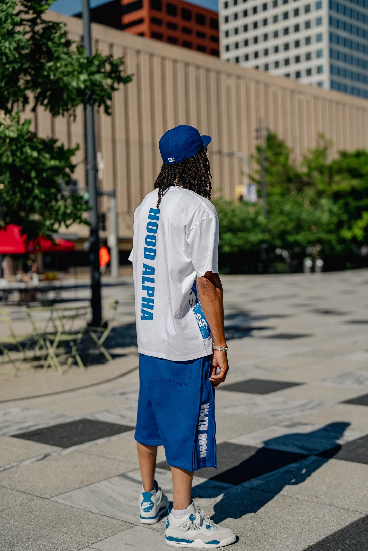 Blue SideZip Member Shorts