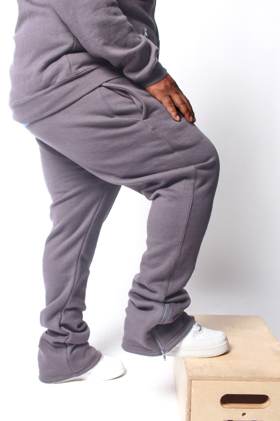 Light Grey Flared Jogging suit