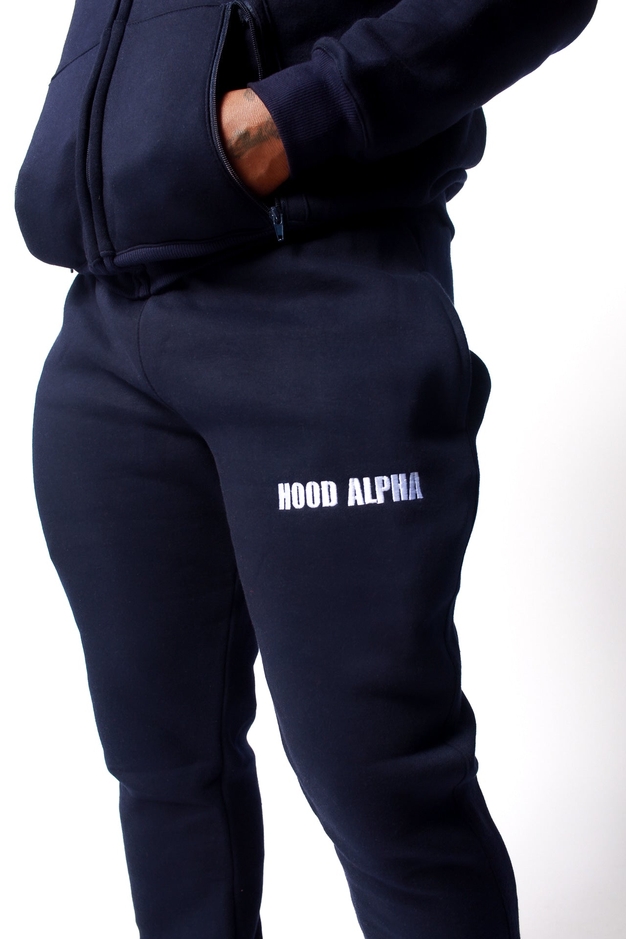 Navy blue flared jogging suit