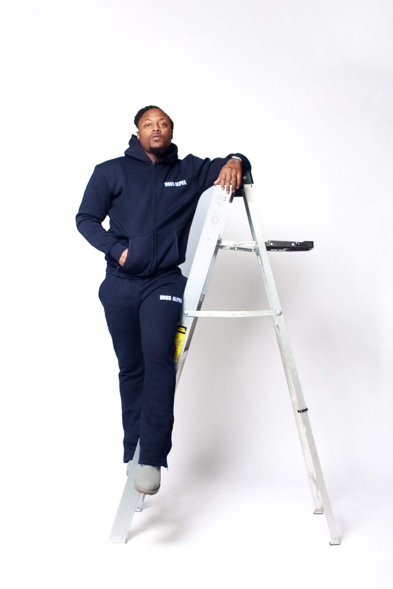 Navy blue flared jogging suit