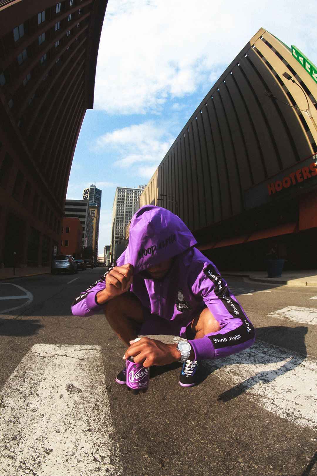 PURPLE & BLACK NYLON SET