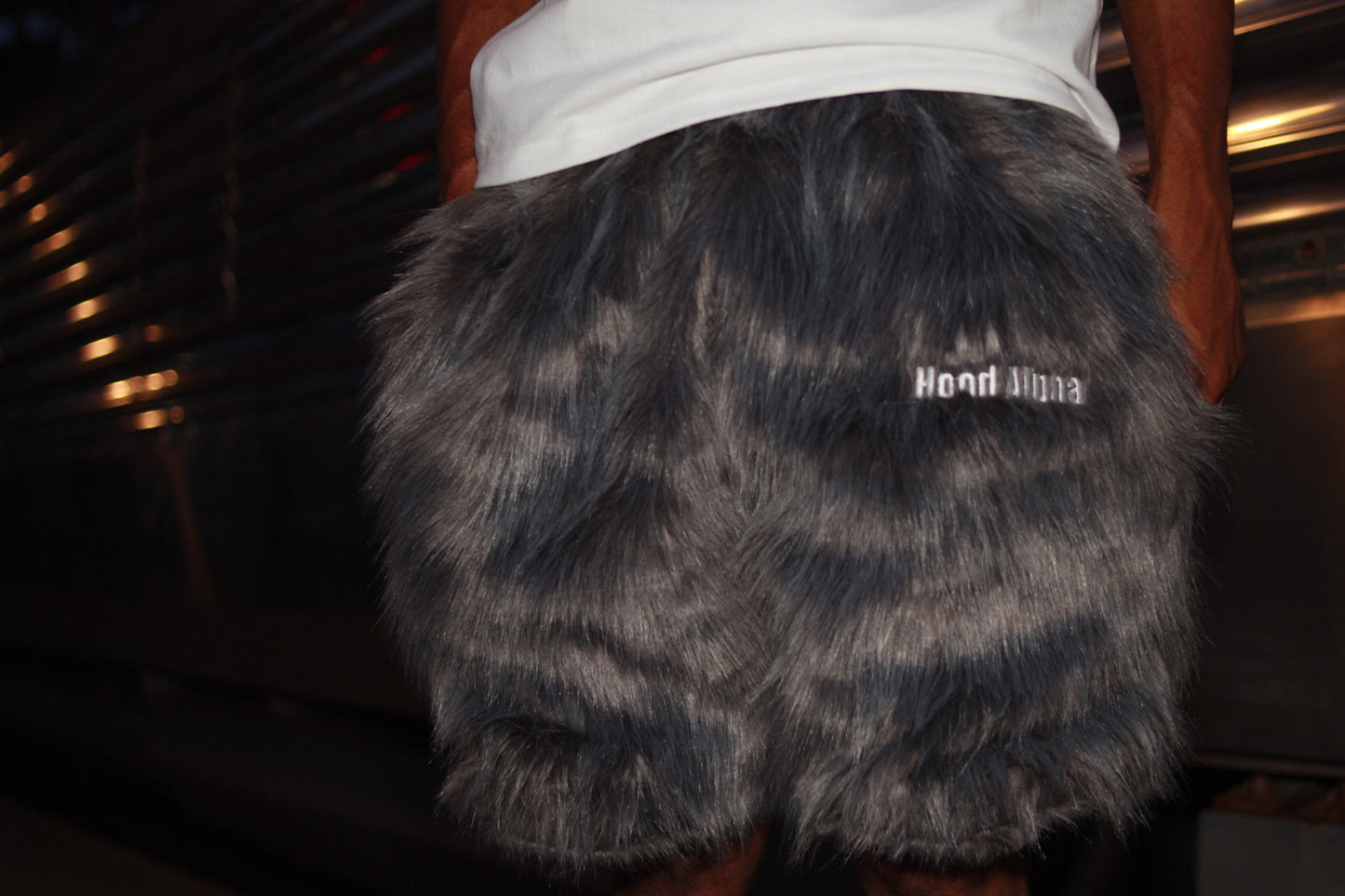 Gray Luxury Wolf Shorts