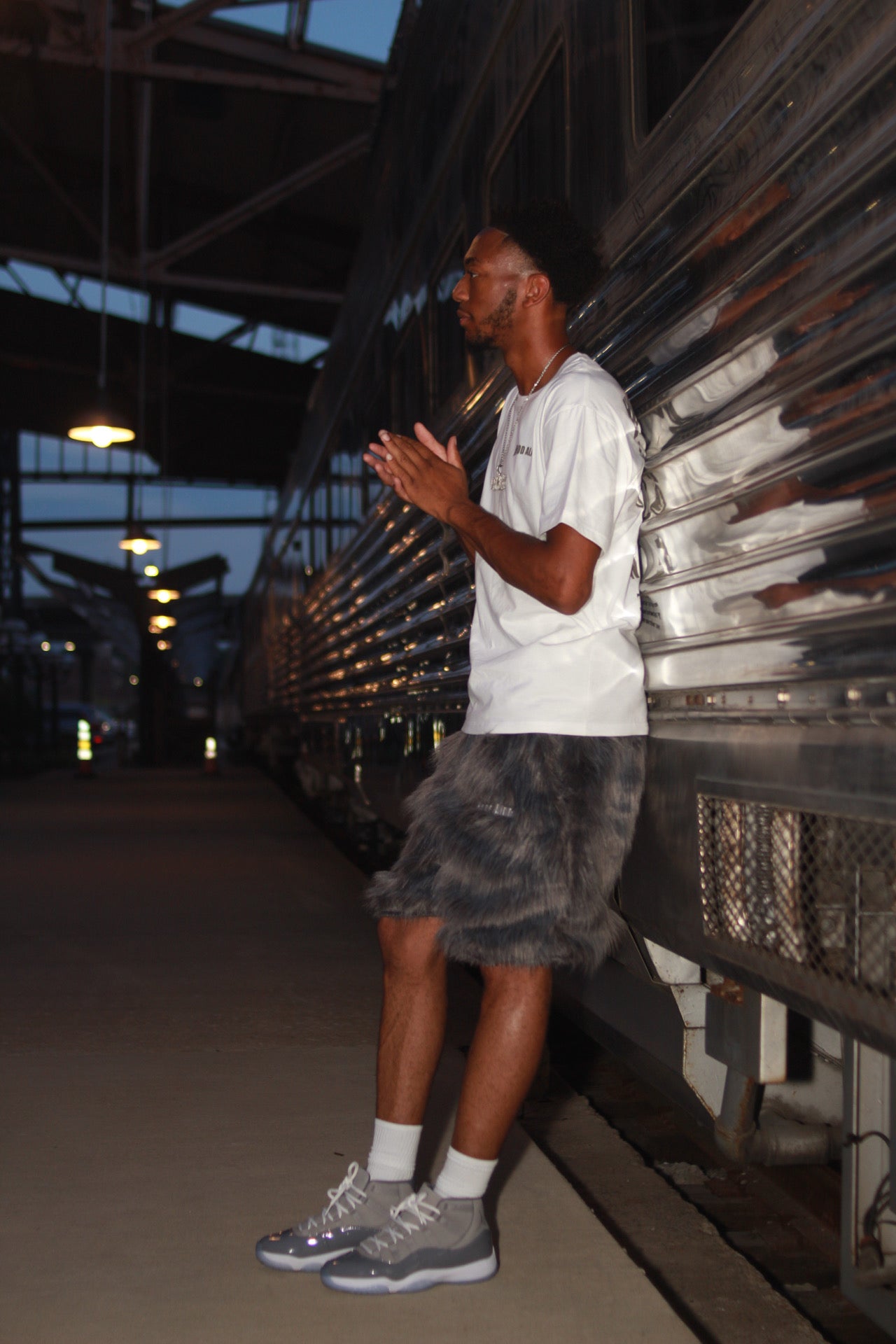 Gray Luxury Wolf Shorts