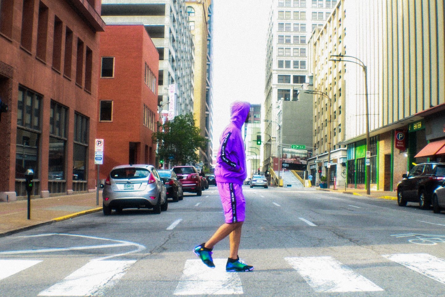 PURPLE & BLACK NYLON SET