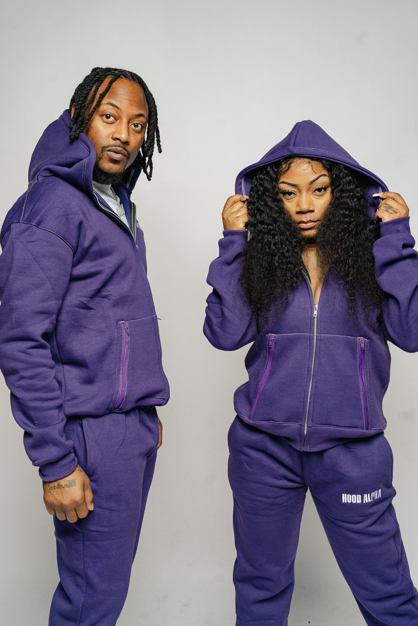 Purple Flared Jogging suit