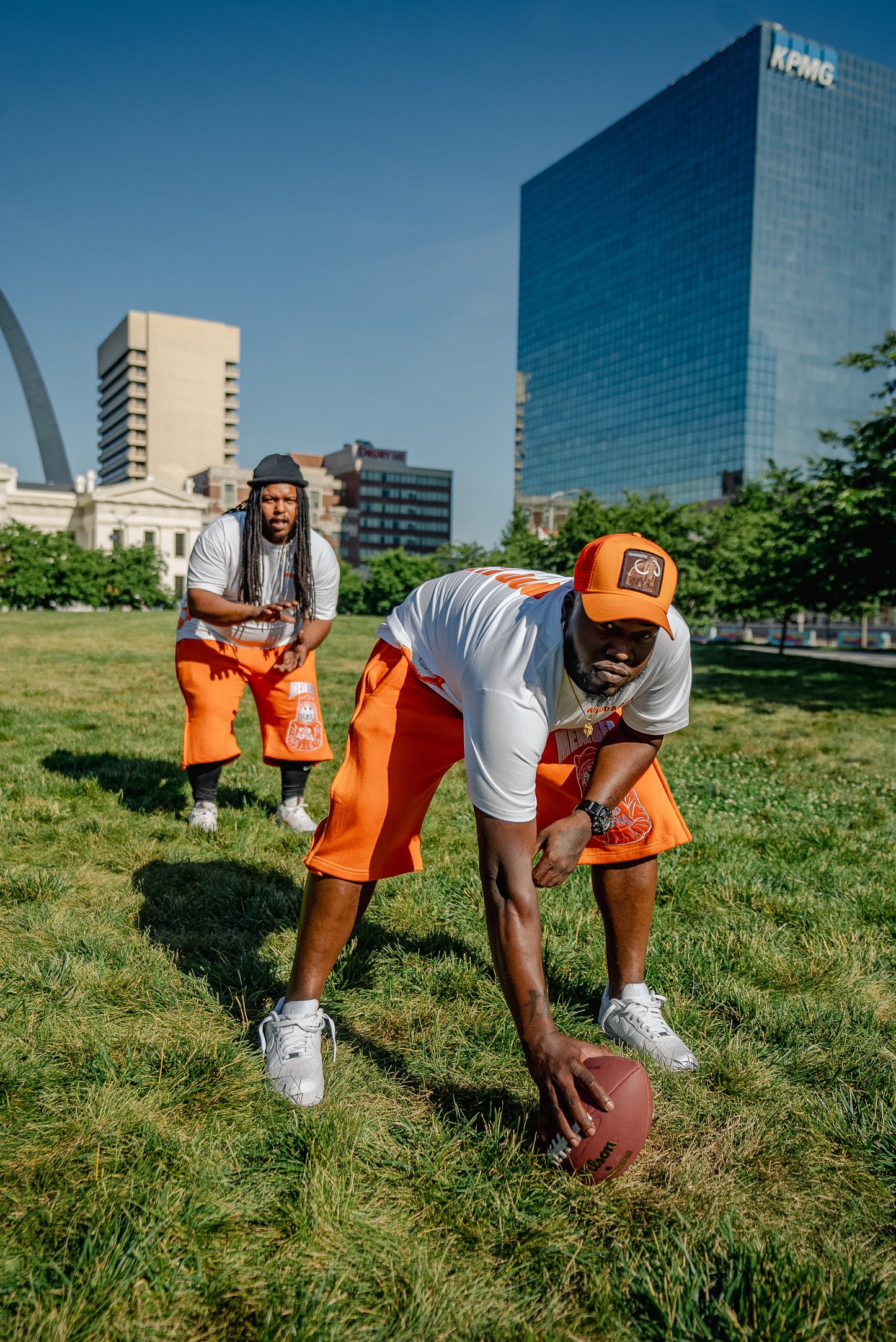 Orange SideZip Member Shorts