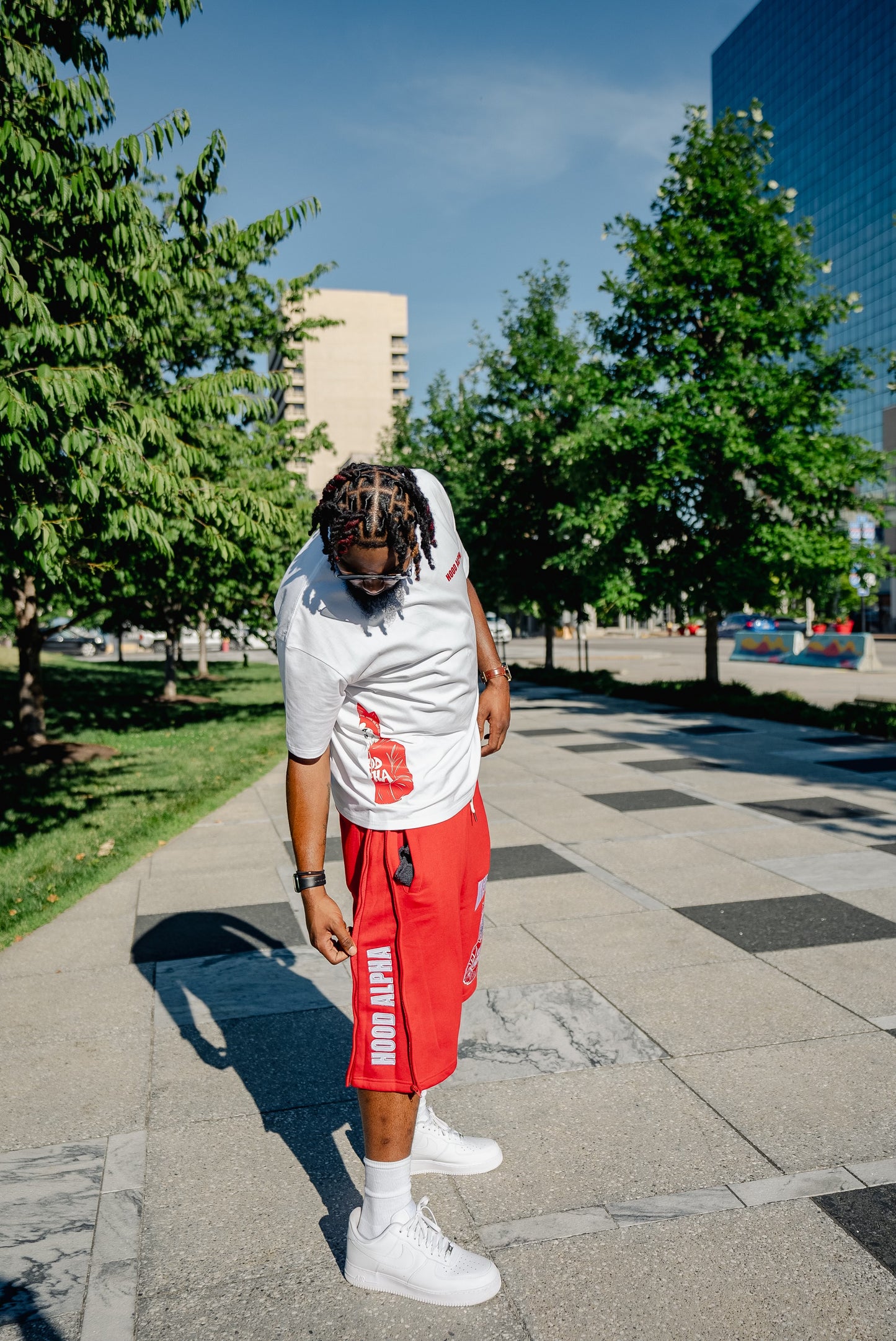 Red SideZip Member Shorts