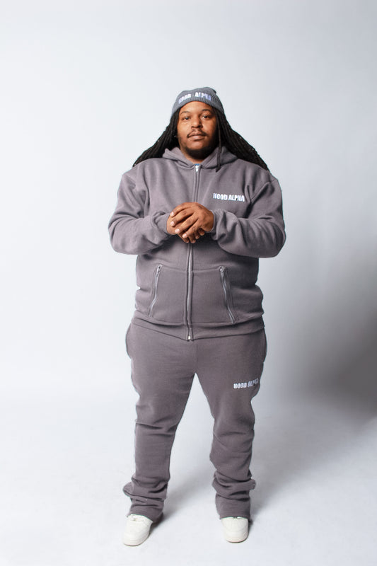 Light Grey Flared Jogging suit