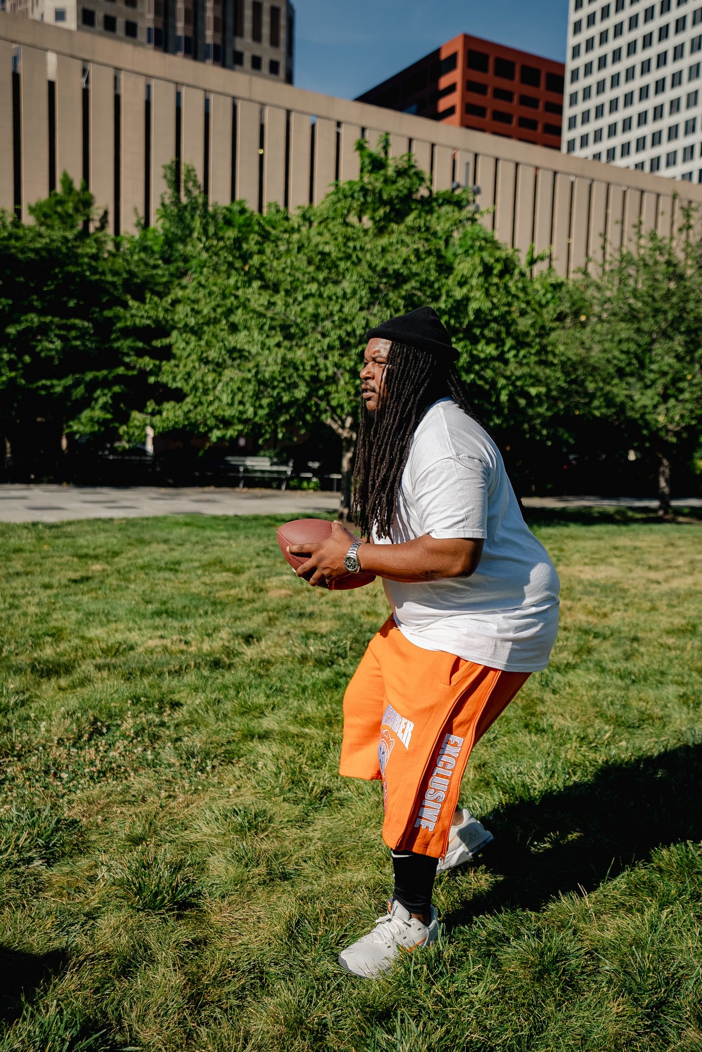 Orange SideZip Member Shorts