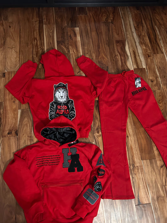 Red & Black jogging suit