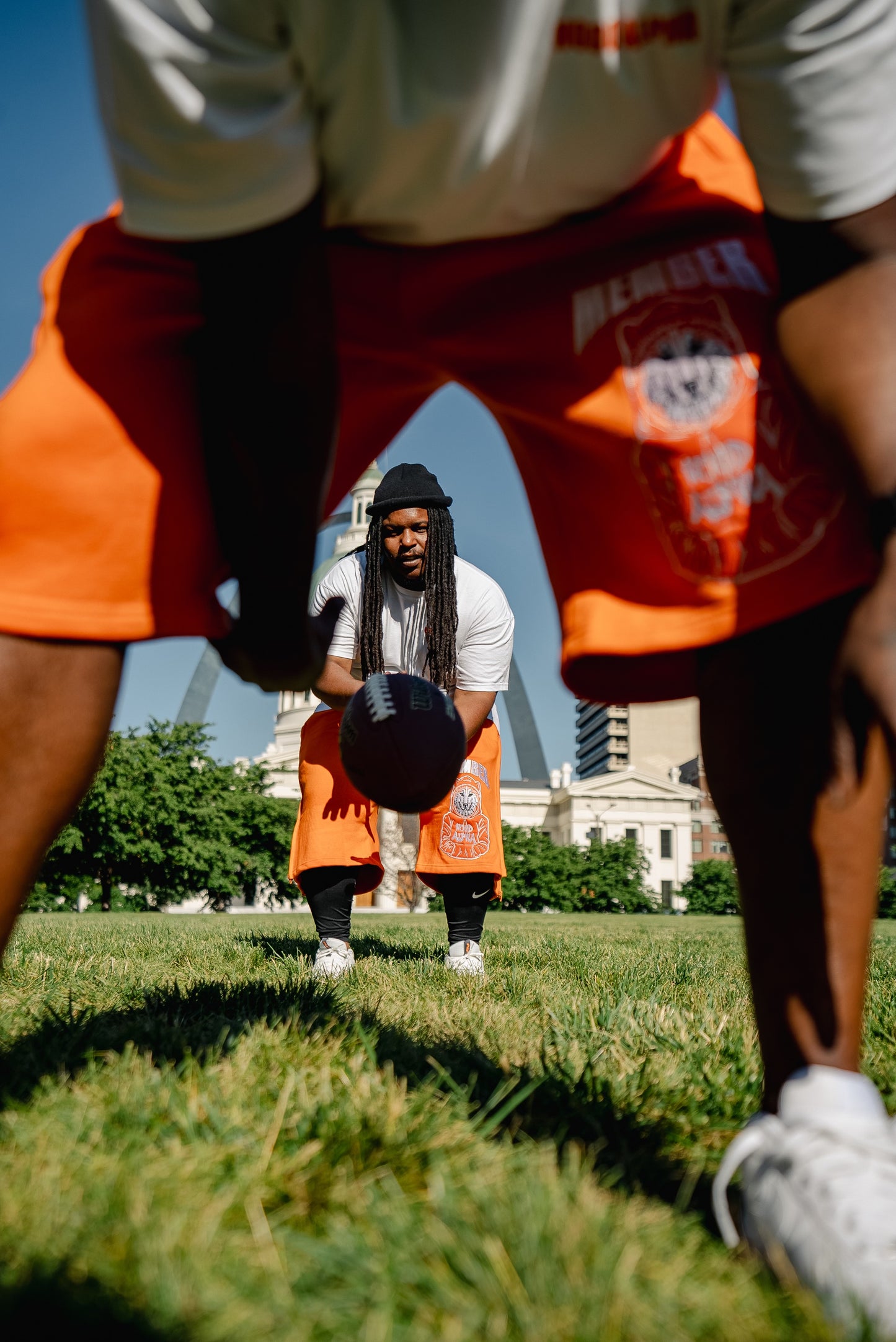 Orange SideZip Member Shorts