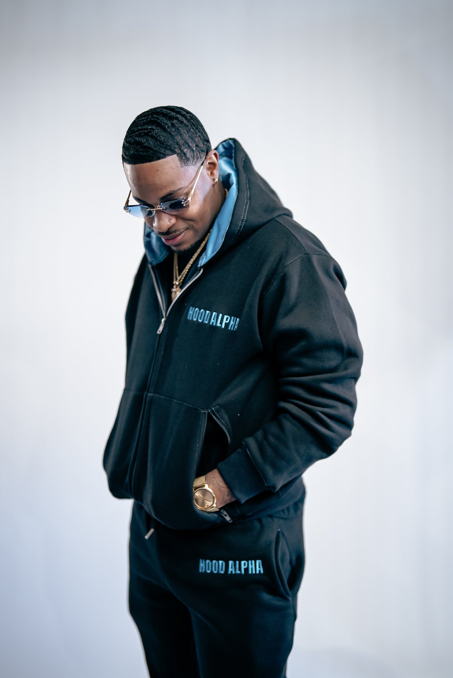 Black & Blue jogging suit