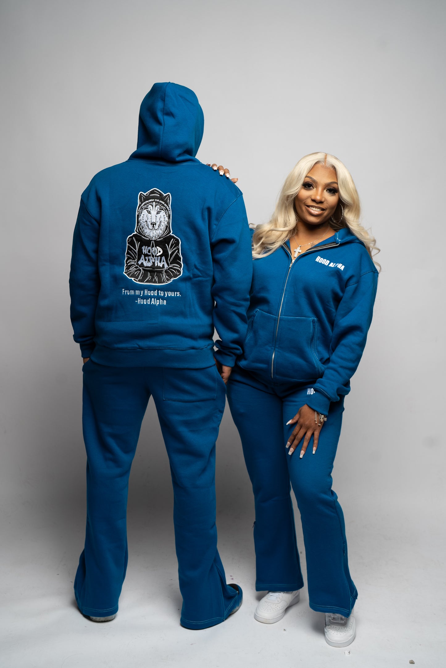 Blue Flared jogging suit (Check video for the real color)