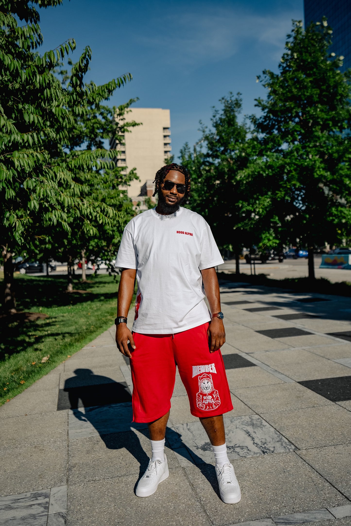 Red SideZip Member Shorts