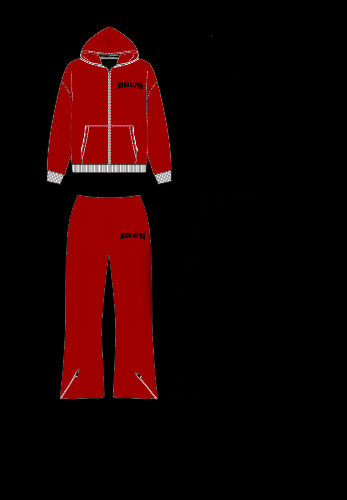 Red & Black jogging suit