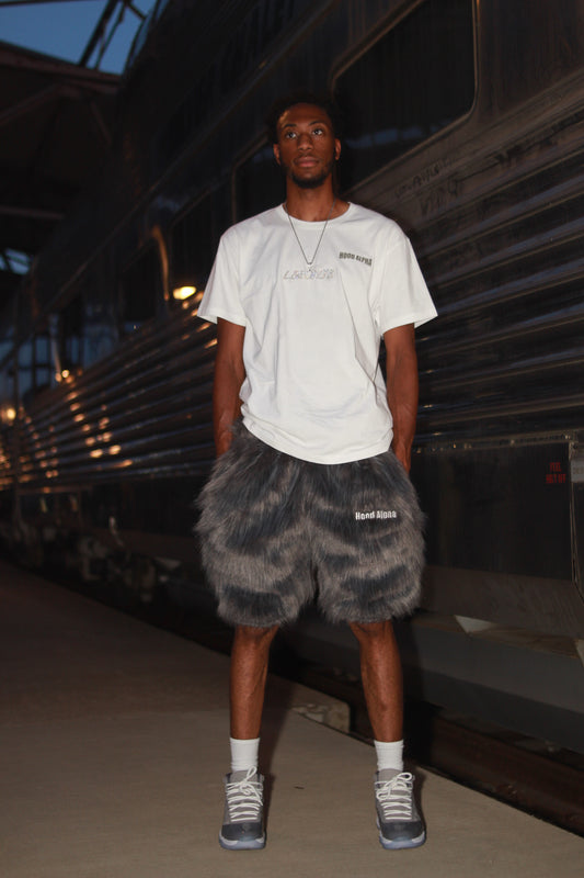Gray Luxury Wolf Shorts